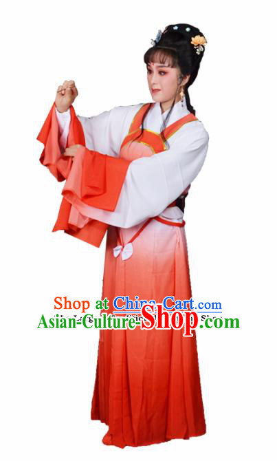 Traditional Chinese Beijing Opera Actress Costumes Ancient Peri Red Dress for Adults