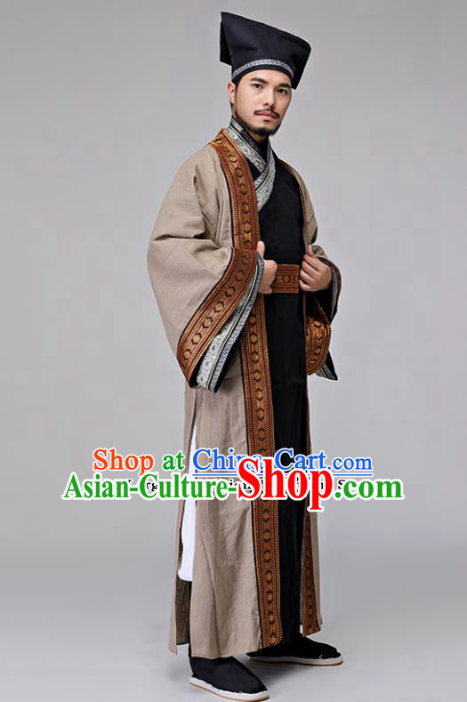 Traditional Chinese Song Dynasty Merchant Costumes Ancient Drama Swordsman Clothing for Men