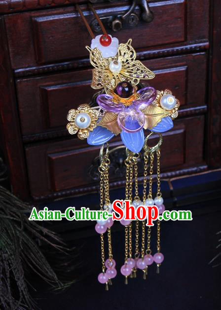 Chinese Traditional Hair Accessories Butterfly Hair Clip Ancient Princess Hairpins for Women