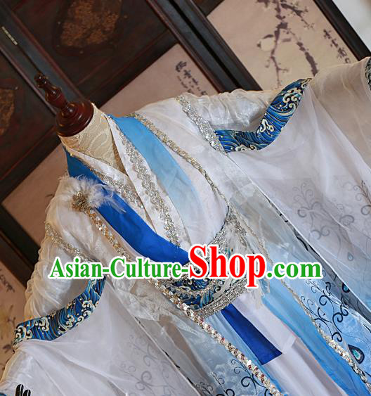 Chinese Traditional Ancient Peri Hanfu Dress Swordswoman Costumes for Women