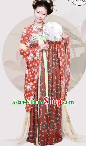 Chinese Traditional Hanfu Dress Ancient Tang Dynasty Princess Costumes for Women