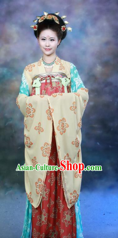 Chinese Traditional Ancient Palace Lady Historical Hanfu Dress Tang Dynasty Imperial Consort Costumes for Women