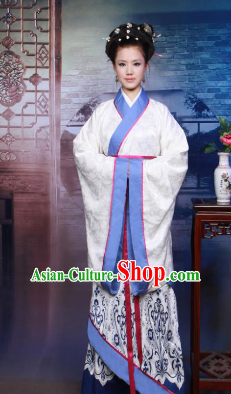 Chinese Ancient Royal Beauty Hanfu Dress Han Dynasty Imperial Concubine Historical Costumes for Women