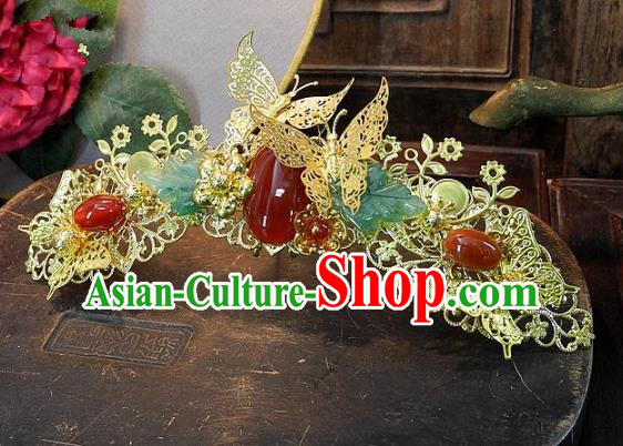 Chinese Handmade Classical Tassel Hairpins Hair Accessories Hair Crown Ancient Bride Headwear for Women