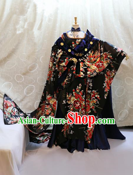 Ancient Traditional China Cosplay Tang Dynasty Imperial Concubine Costumes Complete Set for Women