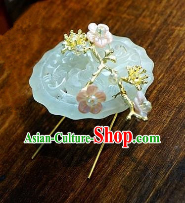 Chinese Handmade Classical Hair Accessories Luxurious Jade Hair Clip Ancient Hairpins for Women