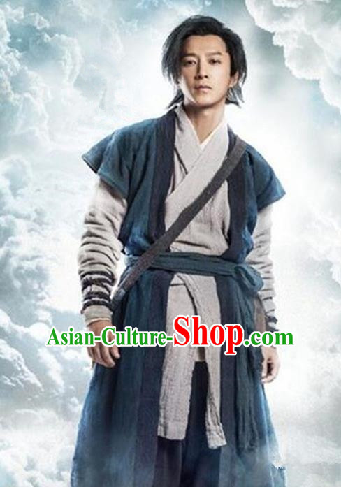 China Ancient Swordswoman Costume A Chinese Odyssey Knight Clothing for Men