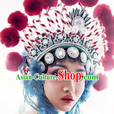 Traditional Handmade Chinese Beijing Opera Phoenix Coronet Headwear for Women