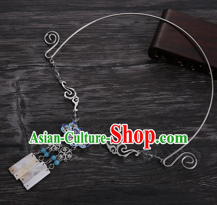 Handmade Chinese Ancient Accessories Bride Cloisonne Necklace for Women