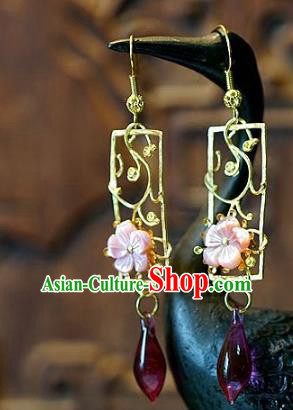 Asian Chinese Traditional Handmade Jewelry Accessories Colored Glaze Earrings for Women