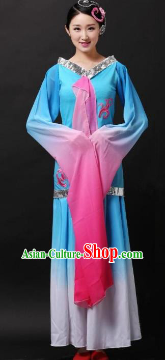Traditional Chinese Classical Dance Water Sleeve Costume, China Folk Dance Yangko Clothing for Women