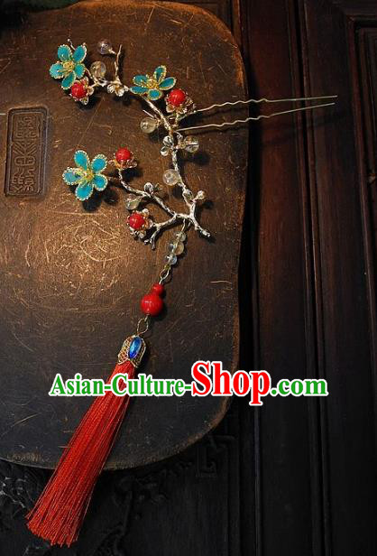 Chinese Handmade Classical Hair Accessories Flowers Hairpins Ancient Hair Clip Headdress for Women