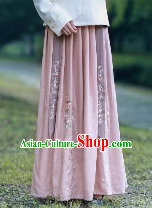 Traditional Chinese National Costume Embroidered Hanfu Skirts Tangsuit Dress for Women