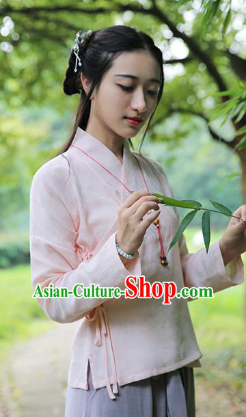 Traditional Ancient Chinese Young Women Cheongsam Dress Tangsuit Stand Collar Blouse Dress Tang Suit Clothing