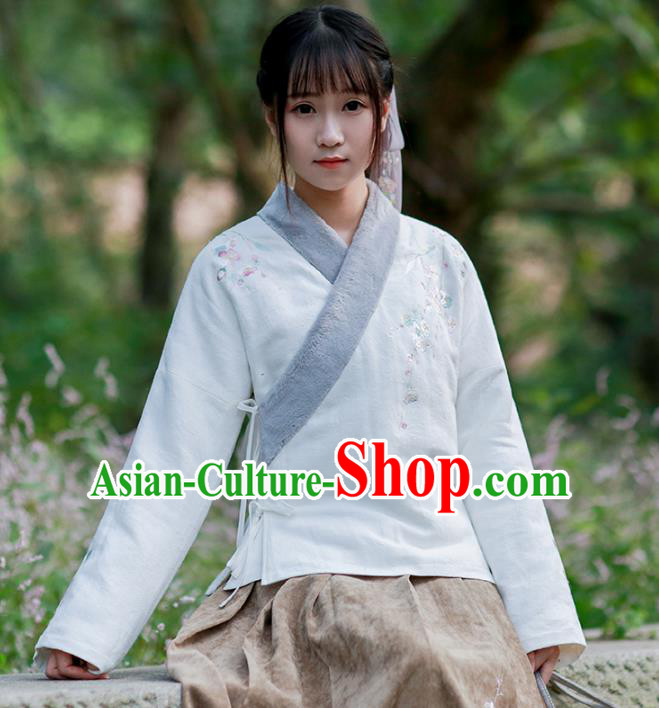 Traditional Chinese National Costume Embroidered Hanfu Blouse Tang Suit Coats for Women