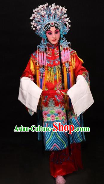 Traditional Chinese Beijing Opera Actress Costume Peking Opera Imperial Concubine Embroidered Red Clothing for Women