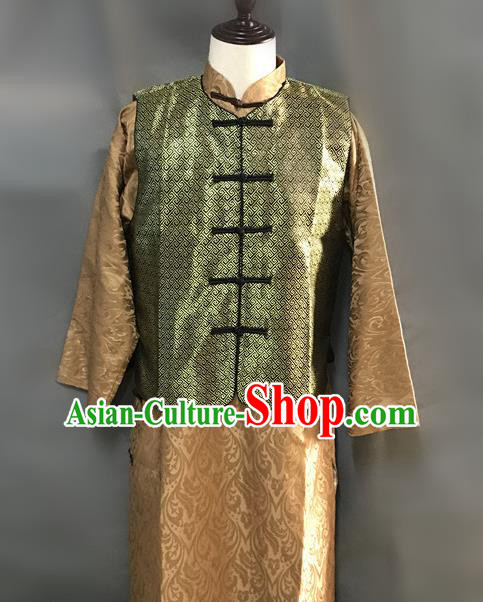 Traditional Chinese Stage Performance Costume Ancient Qing Dynasty Royal Highness Clothing for Men