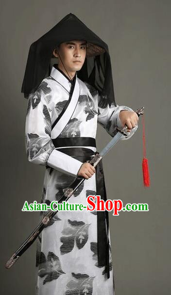 Traditional China Ancient Han Dynasty Swordsman Costume for Men