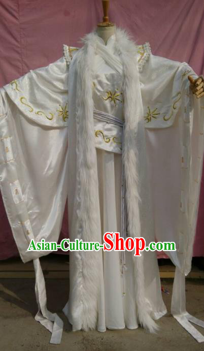 Traditional China Ancient Cosplay Swordsman Embroidered Costume Fancy Prince Clothing for Men