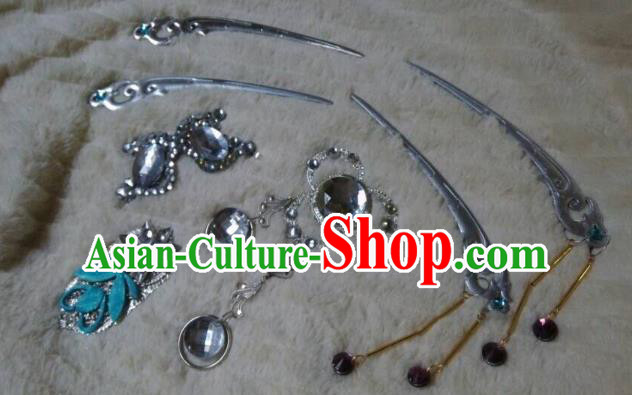 Traditional China Ancient Cosplay Swordsman Palace Lady Hair Accessories Hairpins for Women
