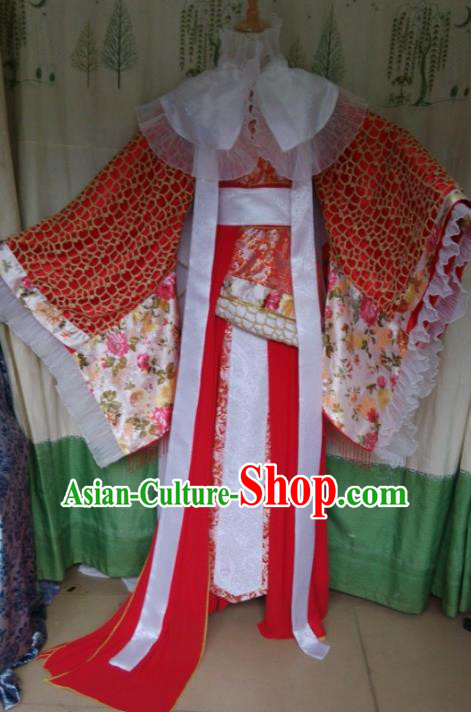 Traditional China Ancient Cosplay Palace Lady Wedding Costume Princess Hanfu Dress Clothing for Women