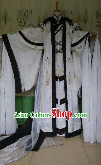 Traditional China Ancient Cosplay Royal Highness Costume Swordsman Clothing for Men