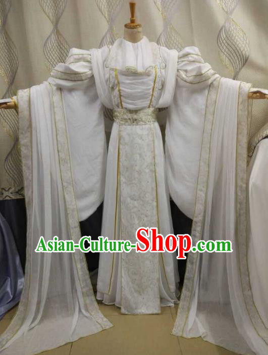 China Ancient Cosplay Peri Swordsman Costume Princess Fancy Dress Traditional Hanfu Clothing for Women
