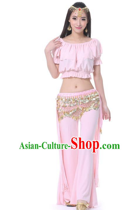 Indian Belly Dance Pink Uniform India Raks Sharki Dress Oriental Dance Rosy Clothing for Women