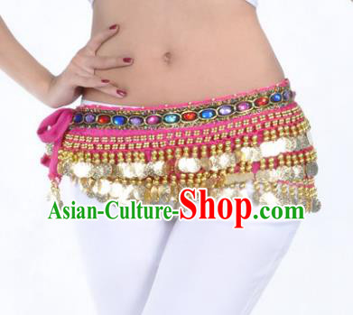 Asian Indian Traditional Belly Dance Rosy Belts Waistband India Raks Sharki Waist Accessories for Women