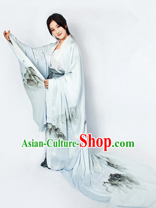 China Ancient Jin Dynasty Palace Princess Dress Clothing for Women