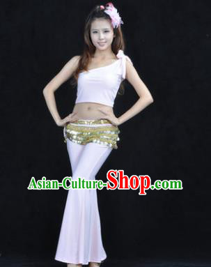 Asian Indian Belly Dance Costume India Oriental Dance White Suits for Women