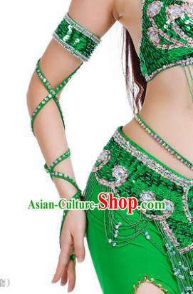 Indian Belly Dance Green Sleevelet India Raks Sharki Accessories Wristlet for Women