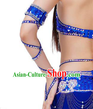 Indian Belly Dance Royalblue Sleevelet India Raks Sharki Accessories Wristlet for Women