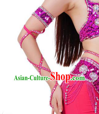 Indian Belly Dance Rosy Sleevelet India Raks Sharki Accessories Wristlet for Women