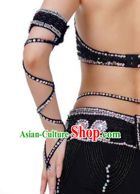 Indian Belly Dance Black Sleevelet India Raks Sharki Accessories Wristlet for Women