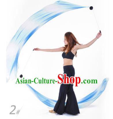Indian Belly Dance Props India Raks Sharki Accessories Gradient Blue Ribbons for Women