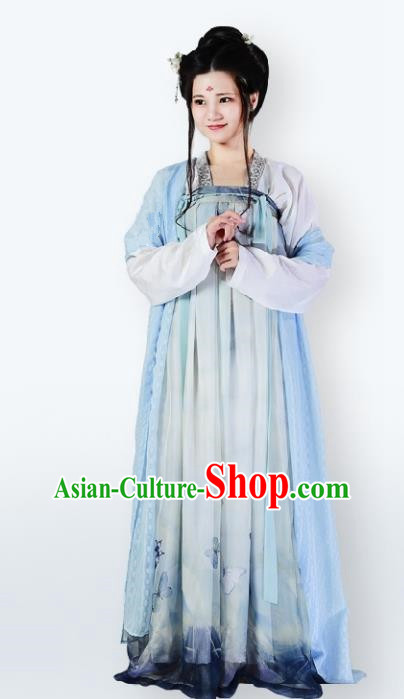 Traditional Chinese Tang Dynasty Imperial Concubine Slip Dress Ancient Palace Lady Costume for Women
