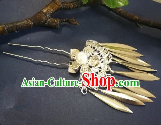 Chinese Handmade Classical Hair Accessories Ancient Palace Lady Tassel Hairpins for Women