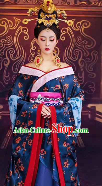 Chinese Traditional Tang Dynasty Imperial Concubine Dance Costumes and Headpiece Complete Set for Women
