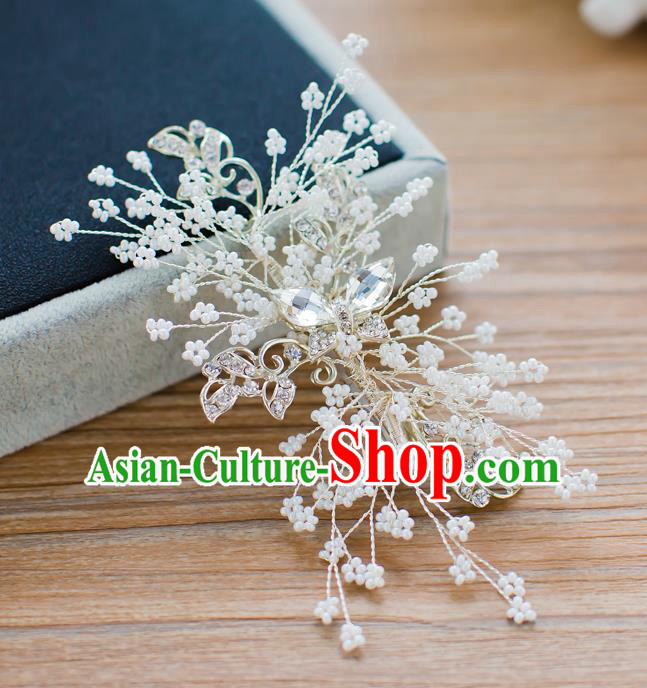 Handmade Classical Wedding Hair Accessories Bride Crystal Hair Stick Headband for Women