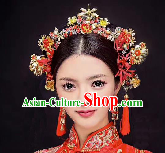 Chinese Handmade Classical Hair Accessories Ancient Palace Hairpins Complete Set for Women