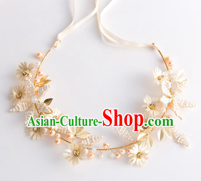 Handmade Classical Wedding Hair Accessories Bride Flowers Headband Hair Clasp Headwear for Women