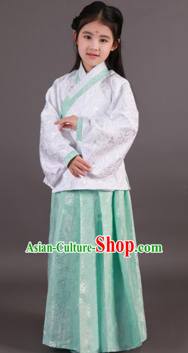 Traditional China Ming Dynasty Palace Lady Costume, Chinese Ancient Princess Hanfu Clothing for Kids
