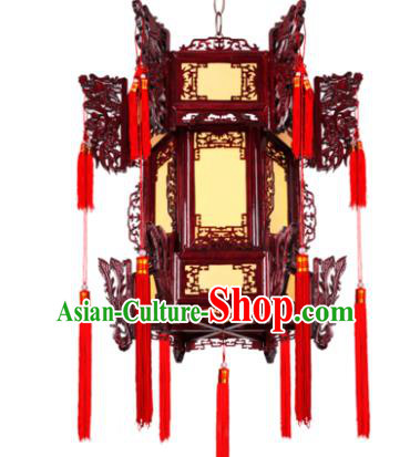 Traditional Chinese Wood Carving Hanging Palace Lanterns Handmade Lantern Ancient Ceiling Lamp
