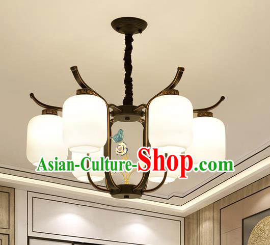 Traditional Chinese Style Ceiling Palace Lanterns Handmade Six-Lights Lantern Ancient Lamp