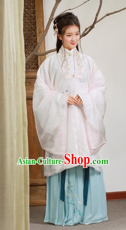 Traditional Chinese Ancient Princess Ming Dynasty Palace Lady Dress Embroidered Clothing for Women