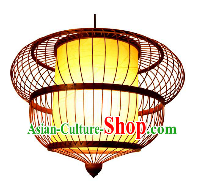 Traditional Chinese Rattan Lanterns Handmade Hanging Ceiling Lantern Ancient Lamp