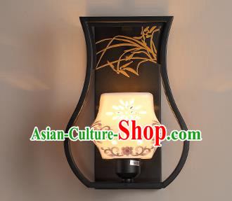 Traditional China Ancient Orchid Wall Lanterns Handmade Iron Lantern Ancient Lamp