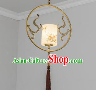 Traditional Chinese Ceiling Lanterns Ancient Handmade Painting Flowers Hanging Lantern Ancient Lamp
