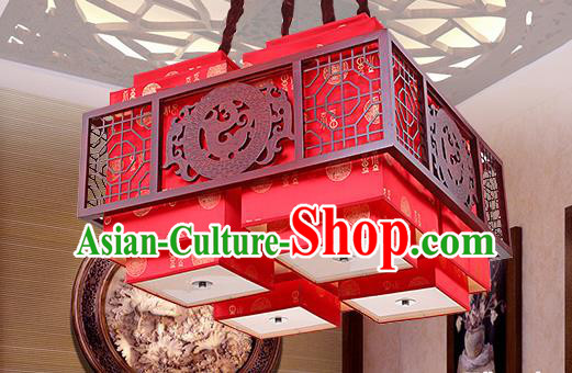 Traditional Chinese Palace Lantern Handmade Red Hanging Lanterns Ancient Lamp